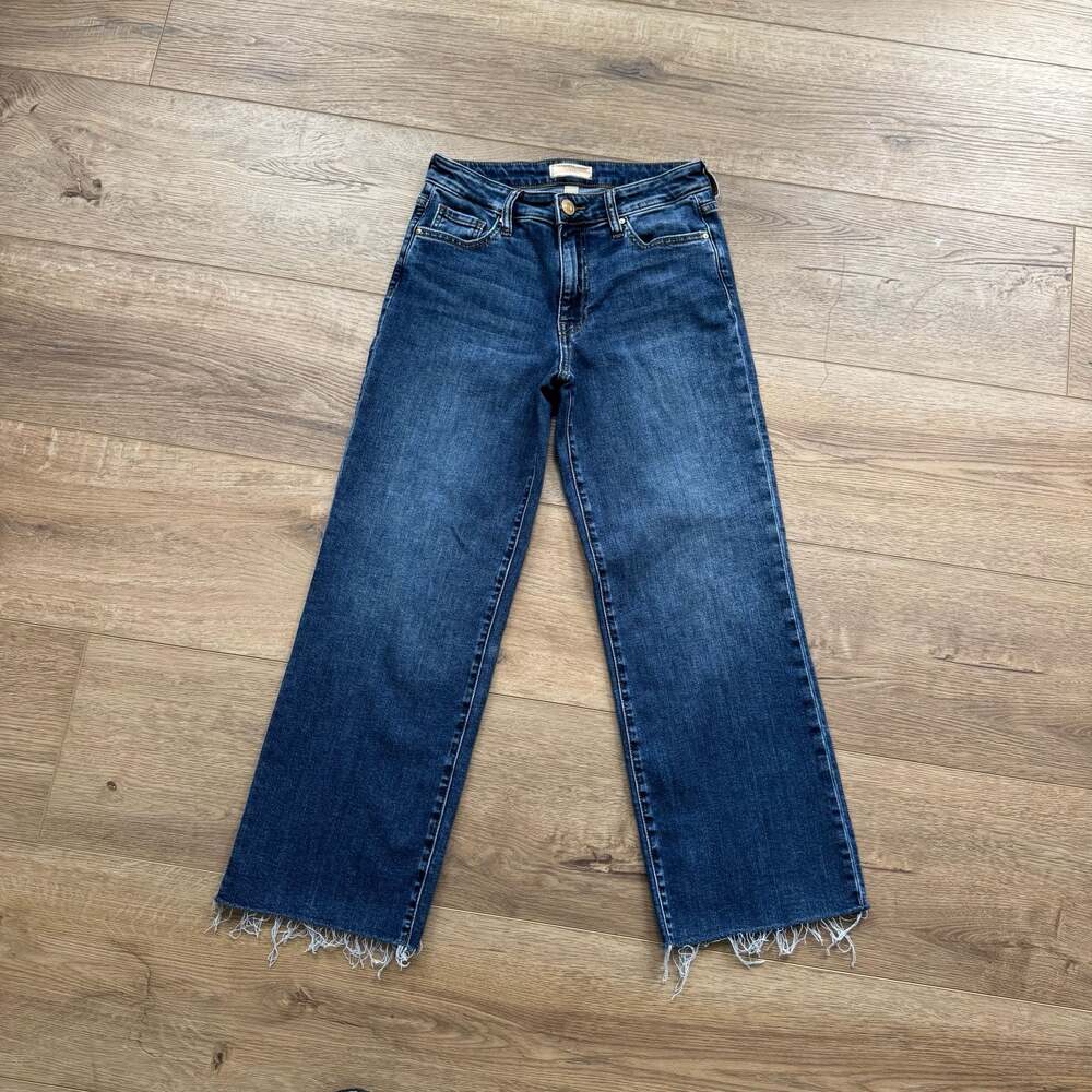 KUT from the Kloth Charlotte High Rise Culotte Jeans Wide Leg Crop 0 - Picture 2 of 7